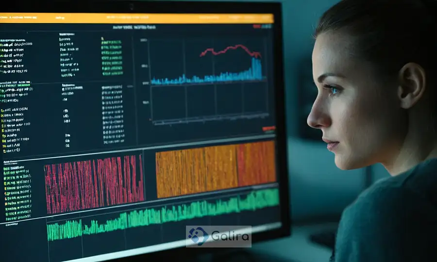 Persona analizando diferentes tipos de variables de datos en una pantalla de computadora con sexo como categoría mencionada.